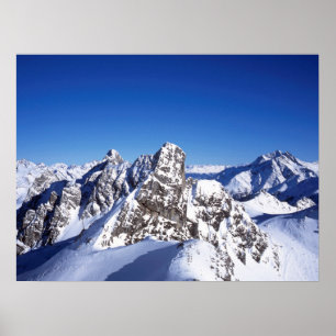 Poster Mountains St Anton Austria Holiday Card