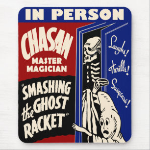 Poster Mousepad da mostra do susto do vintage