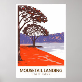 Poster Mousetail Landing State Park Tennessee Vintage
