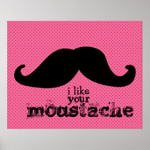 Poster Moustache - Black Sky Series