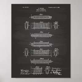 Pôster Mouth Harmonica 1900 — Quadro de arte patenteado