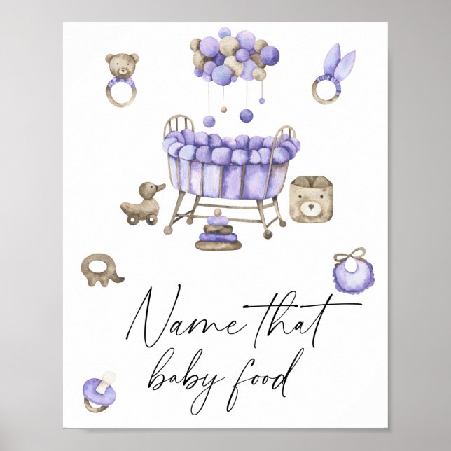 Poster Móvel de berçário - nome aquela comida de bebê (Frente)
