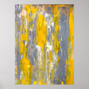 Poster "Movendo para a frente" a arte abstracta cinzenta