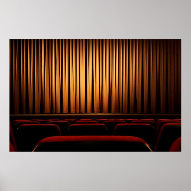 Poster Movie theater curtain theatre movie (Frente)