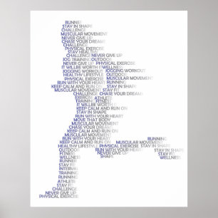 Poster Movimento de homem running com velocidade em
