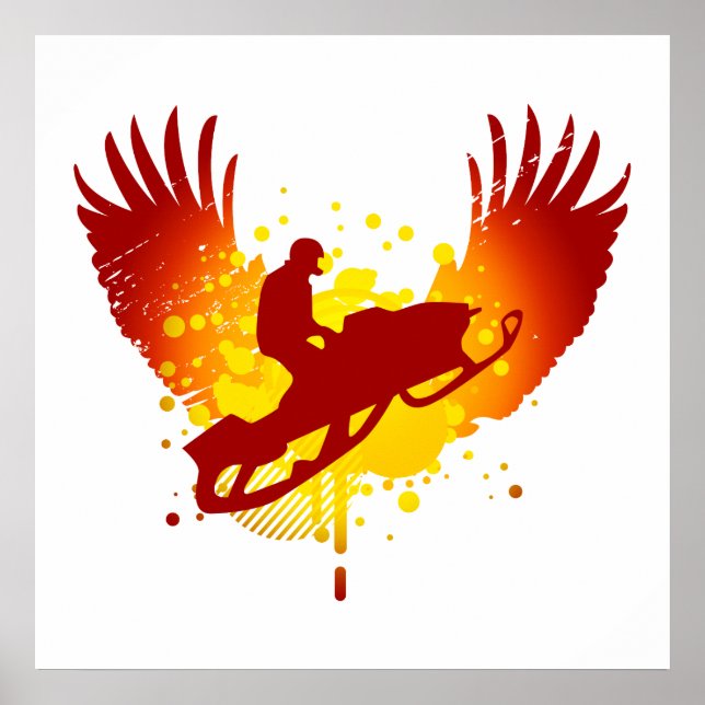 Pôster movimento de neve hi-fi (Frente)