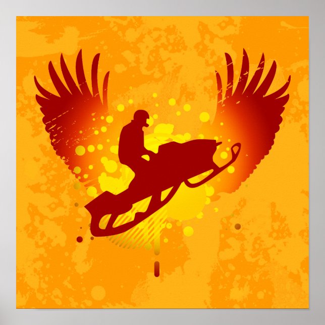 Pôster movimento de neve hi-fi (Frente)