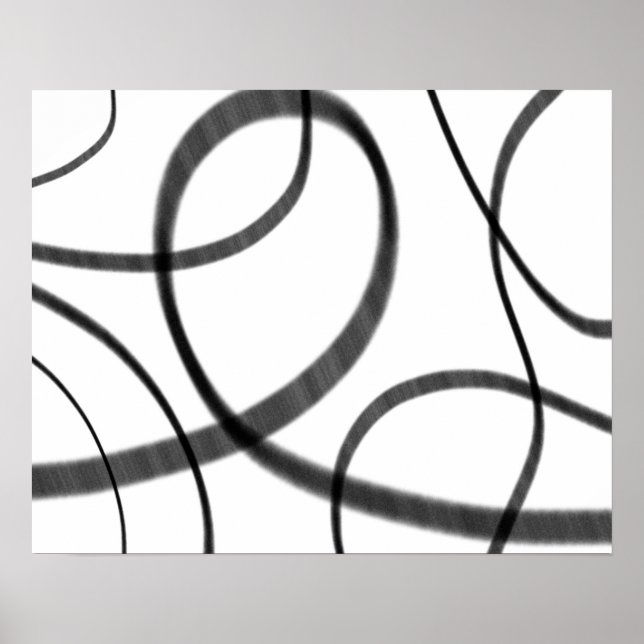 Poster Movimento em Preto e Branco (Frente)