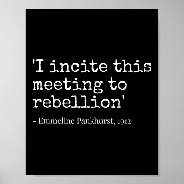 Poster Movimento Que Eu Incito Esta Reunião À Rebelião (Frente)