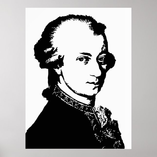 Poster Mozart Black and white vetart (Frente)