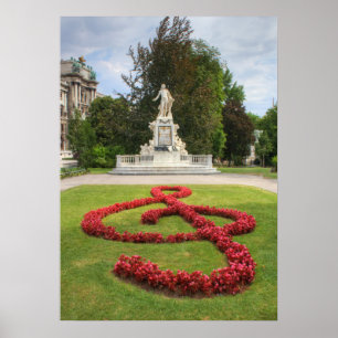 Poster Mozart Memorial In Burggarten Vienna Austria