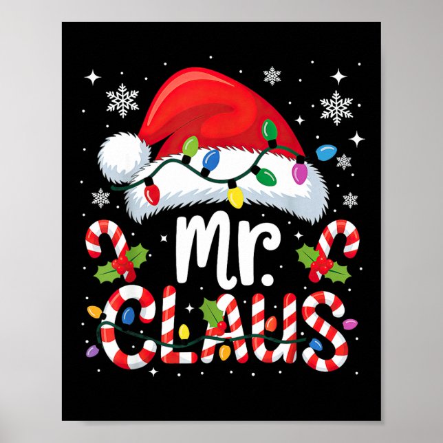 Poster Mr And Mrs Claus Couples Matching Christmas  (Frente)