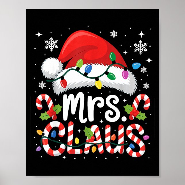 Poster Mr And Mrs Claus Couples Matching Christmas  (Frente)