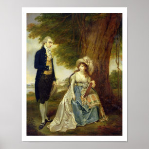 Pôster Mr and Mrs Fraser, c.1785-90 (oil on canvas)