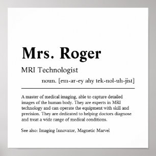 Poster MRI Technologist Personalized Gift