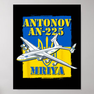 Poster Mriya Antonov An-225 Aeronave Ucrânia Avião Ucrani