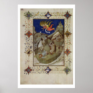 Pôster MS 11060-11061 horas de Notre Dame: Tierce,