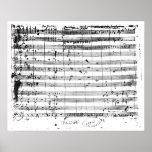 Pôster Ms.1548 Ouverture da ópera 'Don Giovanni