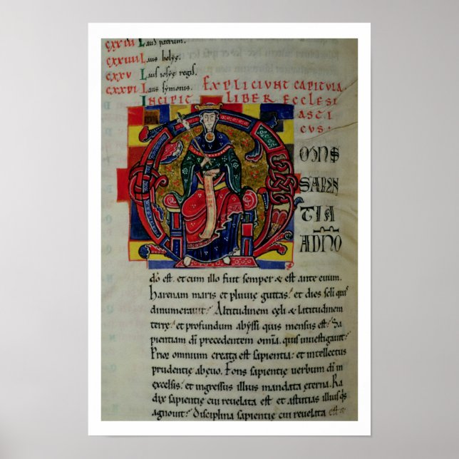 Poster Ms 2 fol.8 Historiou o inicial "O" que representa  (Frente)