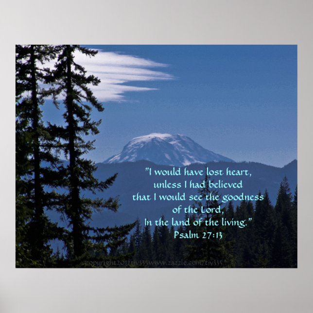 Poster Mt. Adams Print w/Scripture Verse (Frente)
