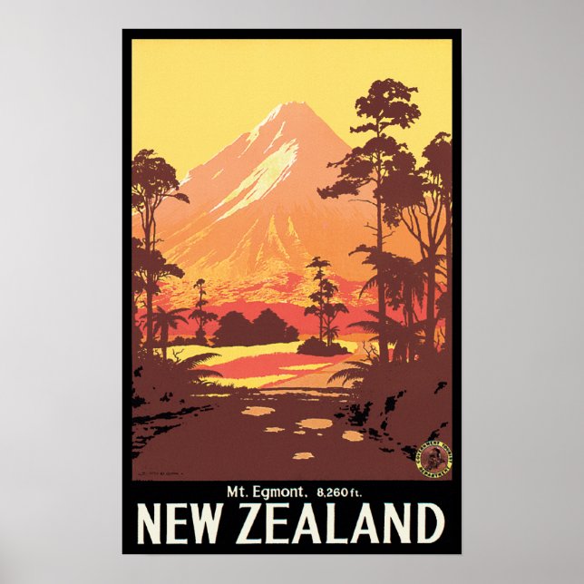 Pôster Mt Egmont Nova Zelândia (Frente)