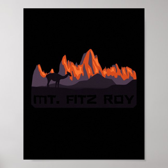 Poster Mt. Fitz Roy Mountain Range  (Frente)