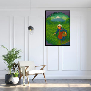 Poster Mt. Fuji - Aestésico de Viagem do Japão Personaliz