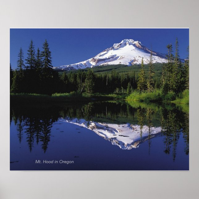 Poster Mt. Hood em Oregon, 20"x16" (Frente)