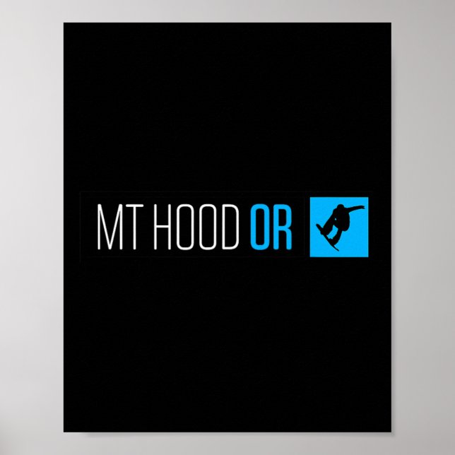 Poster Mt. Hood Oregon Snowboard Box Type (Frente)