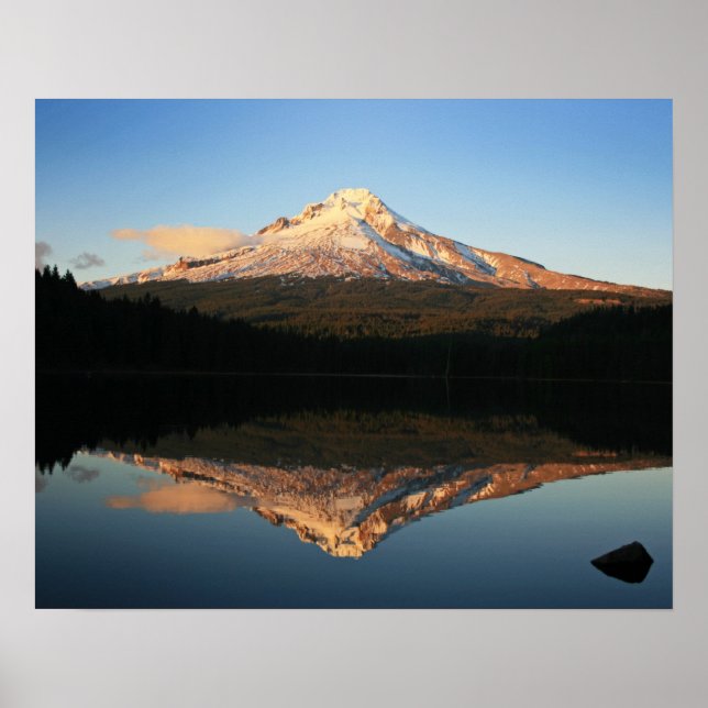 Poster Mt. Hood sobre Trillium Lake, Oregon (Frente)