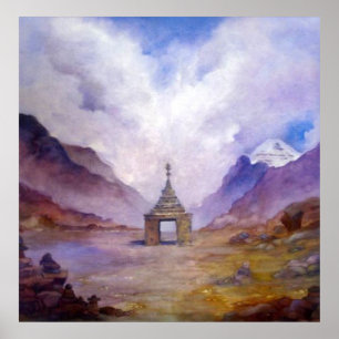 Pôster Mt Kailash Stupa Tibet por Lynda Vugler