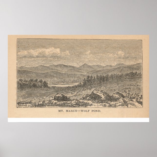 Pôster Mt. Marcy - Wolf Pond (Frente)