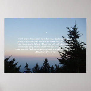 Pôster Mt. Mitchell North Carolina - 29:11 de JEREMIAH -