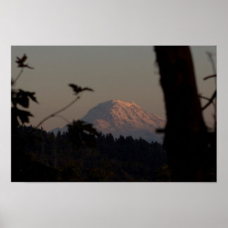 Pôster Mt. Rainier Sunset, Tacoma, WA