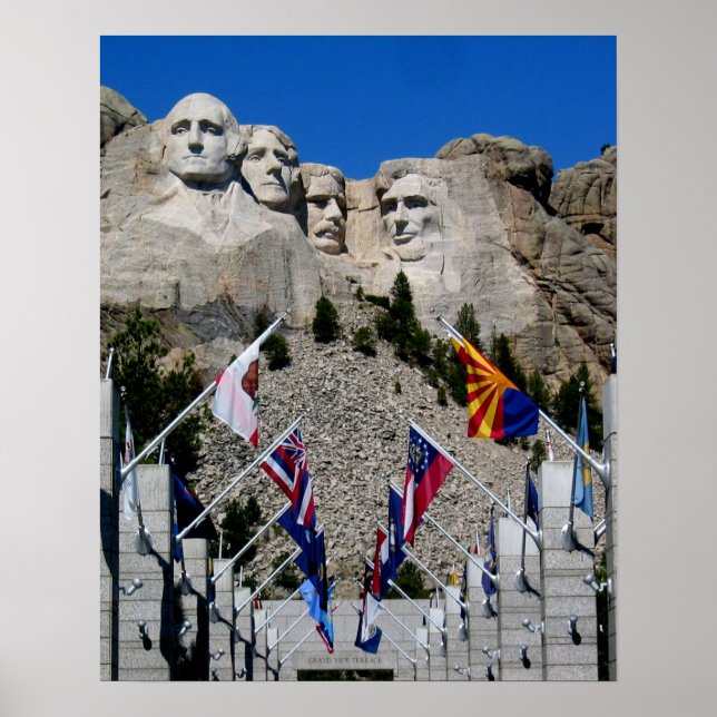 Pôster Mt Rushmore Souvenir Personalizável (Frente)