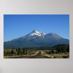 Poster Mt. Shasta California - Vulcão