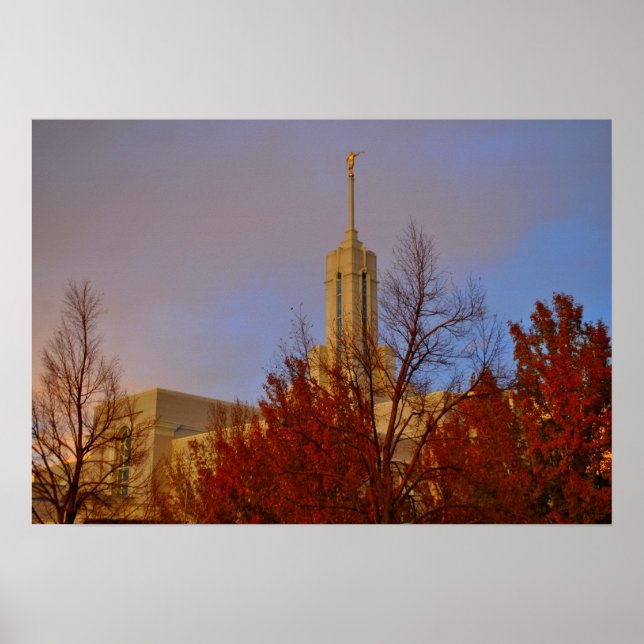 Poster Mt. Timpanogos  LDS Temple American Fork, Utah (Frente)