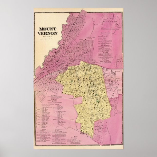 Pôster Mt Vernon, NY (Frente)