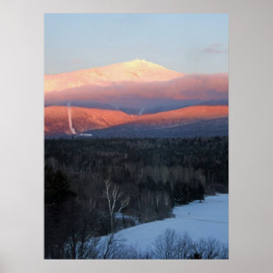 Pôster Mt Washington no por do sol