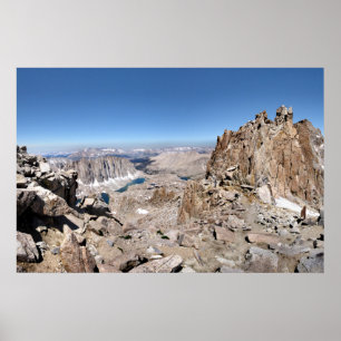 Pôster Mt Whitney Trail Crest Panorama - Serra