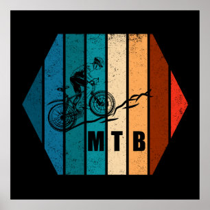 Poster MTB de bicicleta de montanha