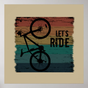 Poster MTB Downhill - Ciclismo de Montanha Vintage