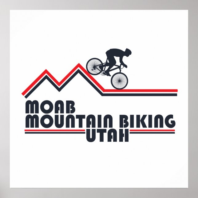 Poster Mtb Utah - Moab Ciclismo de Montanha (Frente)
