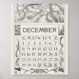 Poster Mtheo van hoytema - calendário - arte de garça - a