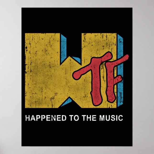 Poster MTV WTF Engraçado Design (Frente)