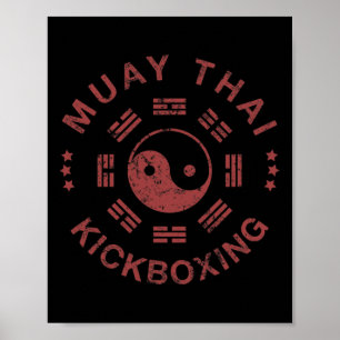 Poster Muay Thai Artes Marciais Mistas Kickboxing