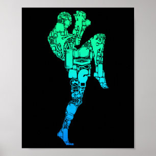 Poster Muay Thai Boxes Taekwondo Meninos Homens