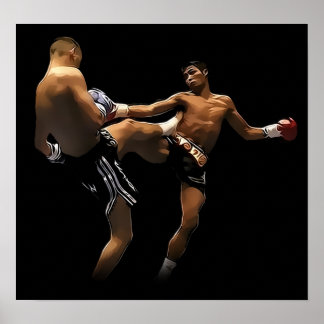 Pôster Muay Thai Boxing Action