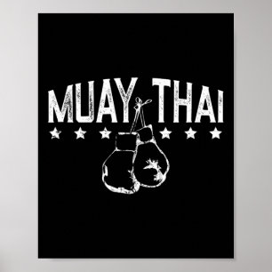 Poster Muay Thai Boxing Para Amantes De Artes Marciais 1