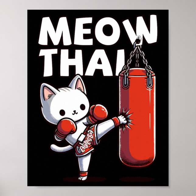 Poster Muay Thai Cat Meow Tailandês (Frente)